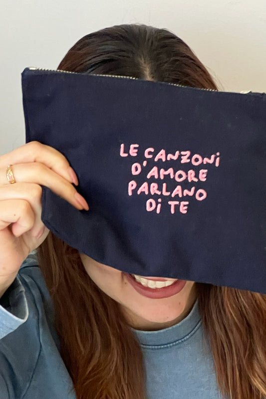 Pouch Bag in Cotone - Canzoni