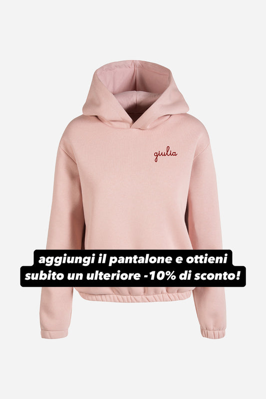 Felpa Crop Pesante - Rosa