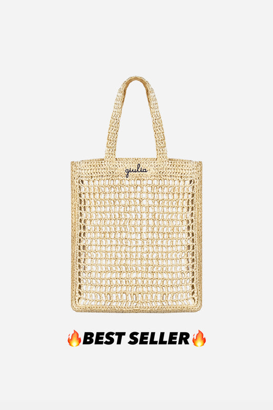 Borsa Tote in Rafia - Naturale