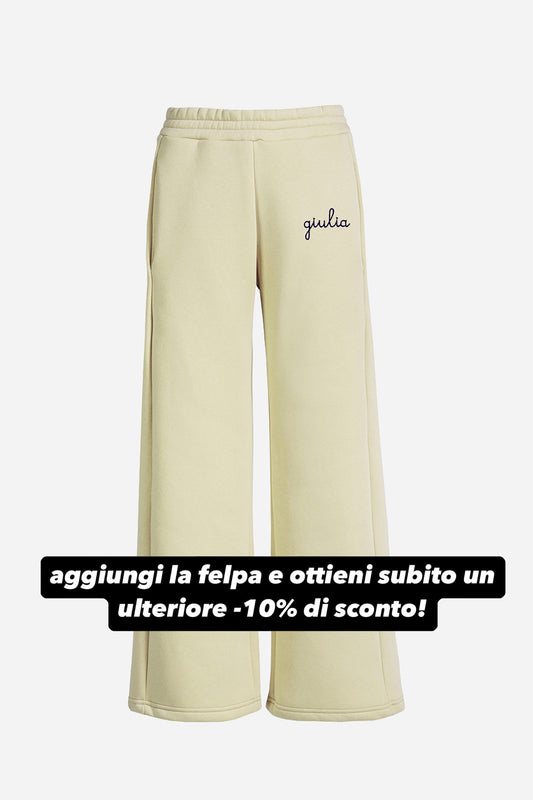 Pantaloni a Palazzo Pesanti - Crema