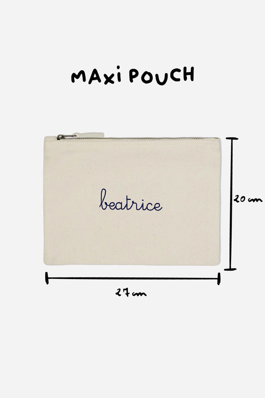 Maxi Pouch Bag in Cotone - Naturale