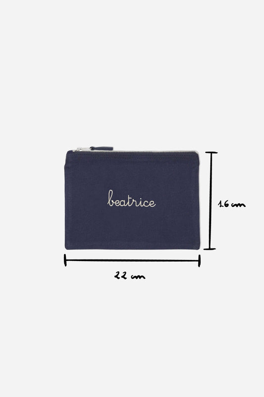 Pouch Bag in Cotone - Blu navy