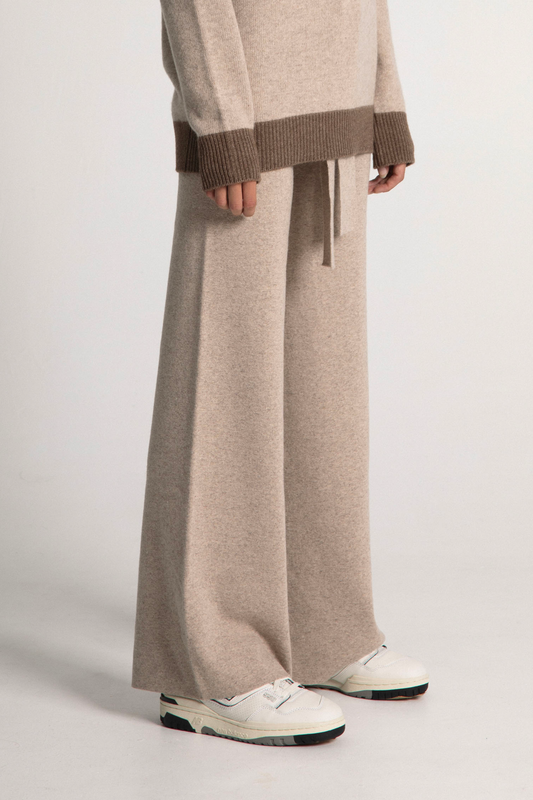 Pantalone in Cashmere - Naturale