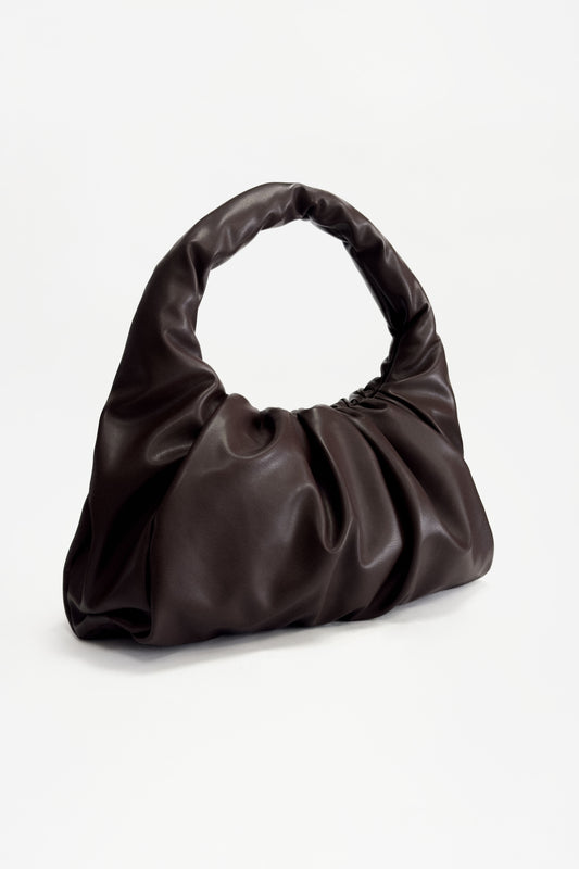 Borsa Hobo Arricciata - Caffè