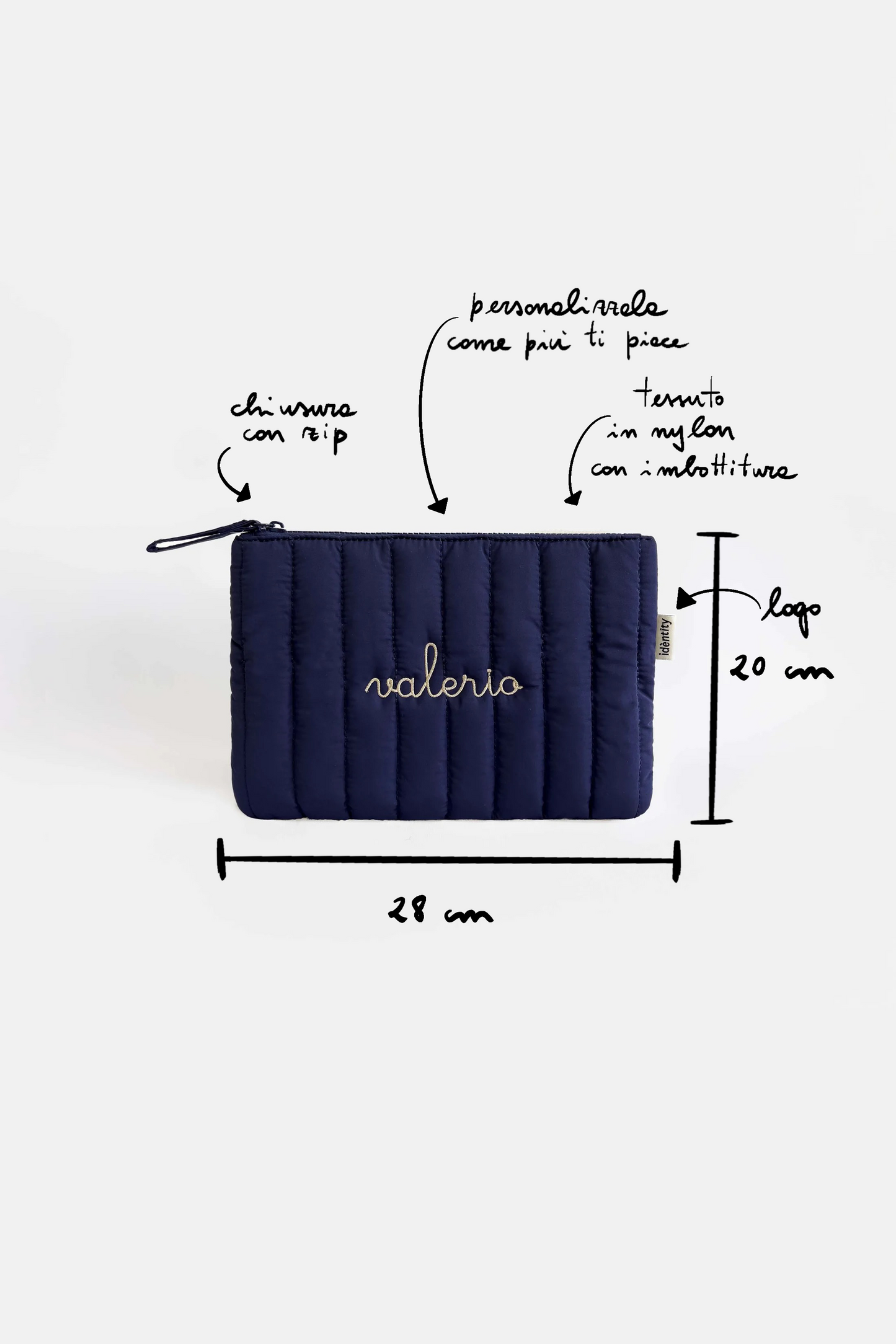 Pouch Bag Imbottita - Blu Navy